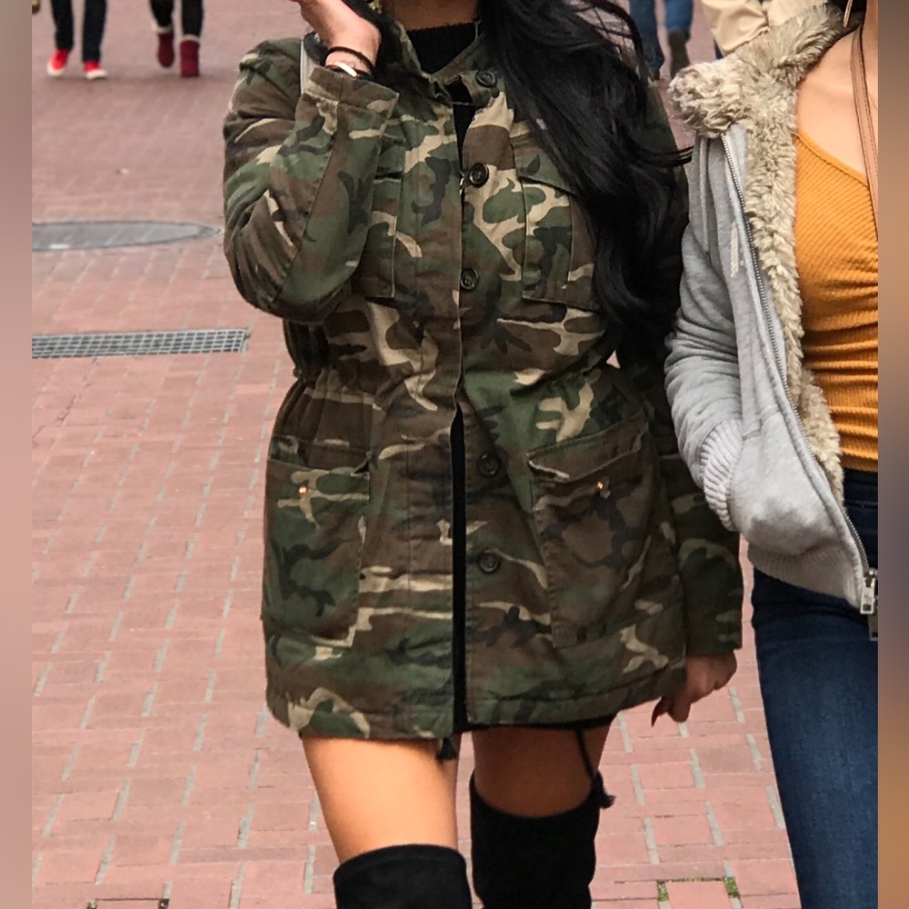 Camo print jacket